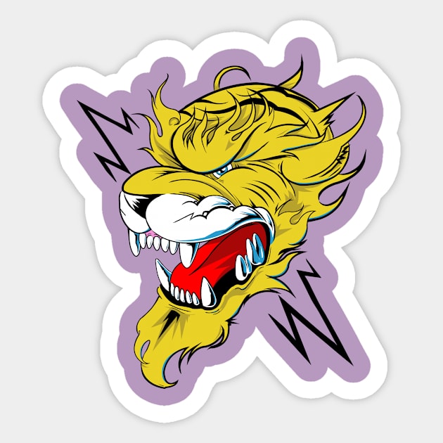 Tiger Sticker by Shermzseven